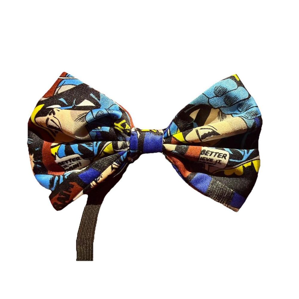 Batman Comic Print kids Multicolor Adjustable Clip-On Polyester Bow Tie